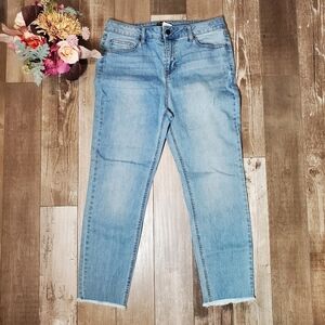 Fashion Nova Light Wash Blue Denim High Rise Skinny Jeans Size 15 / 32 NWOT